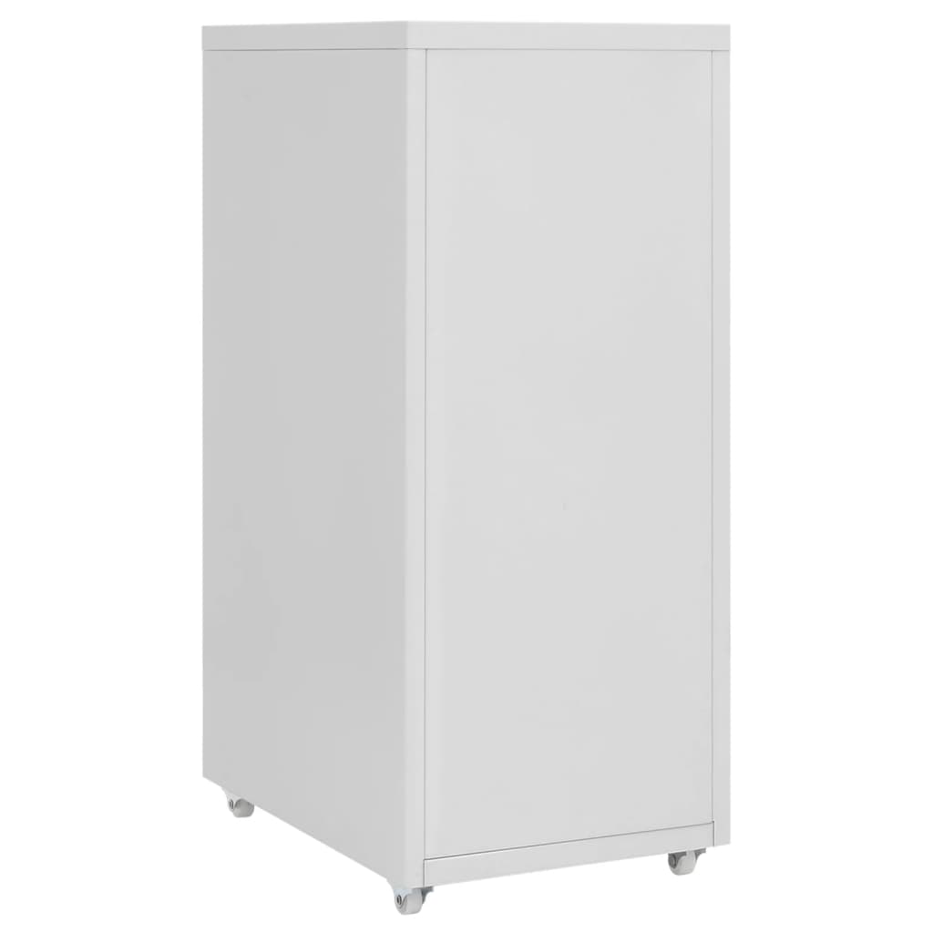 Mobile File Cabinet Grey 28x41x69 cm Metal